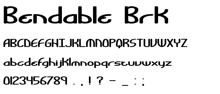 Bendable BRK font
